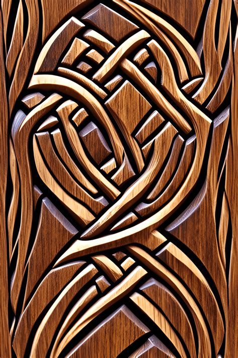 Celtic Knot Wood Carving 5d · Creative Fabrica