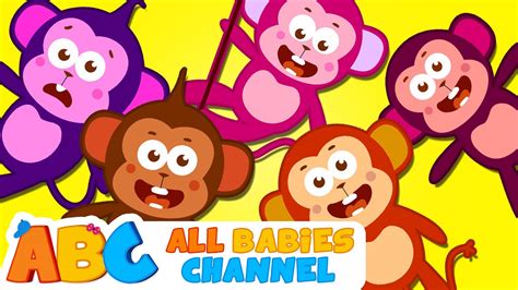 Five Little Monkeys Jumping On The Bed | Nursery Rhymes | Kids Songs | All Babies Channel - YouTube