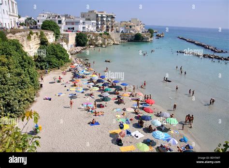 Town beach, Otranto, Lecce Province, Puglia Region, Italy Stock Photo ...