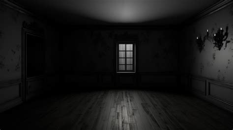 Premium Photo | Creepy dark interior of an empty room