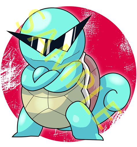 Digital Art / Squirtle Gang / Digital Draw / Digital Art / - Etsy