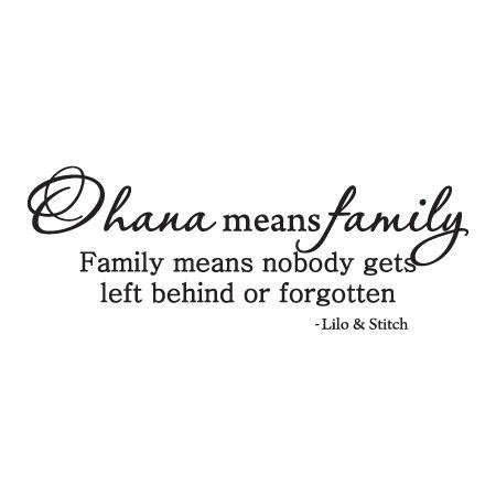 Ohana Means Family Wall Quotes™ Decal | WallQuotes.com