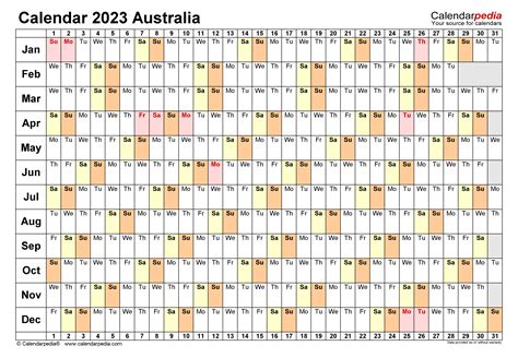 Printable 2023 Calendar Australia - Calendar 2023 With Federal Holidays