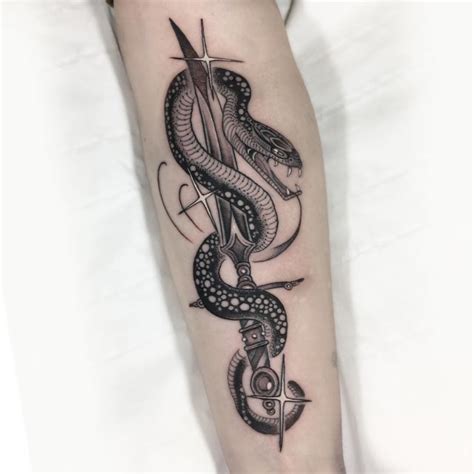 Black and Grey Snake - Cloak and Dagger Tattoo Parlour London