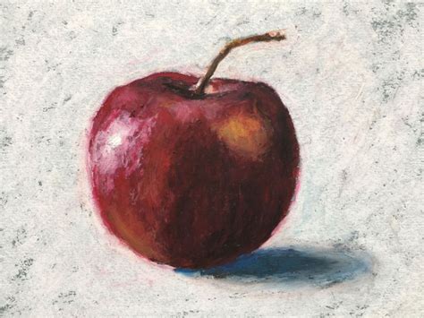 Oil Pastel Drawing- Apple