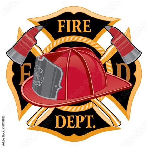 Stock Image: Fire Department Cross Symbol is an illustration of a ...