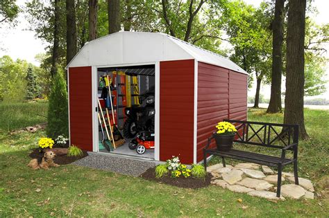 Arrow RH1014 Red Barn 10-Feet by 14-Feet Steel Storage Shed 26862104953 | eBay