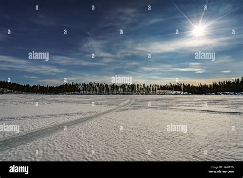 Winter landscape, Lapland, Sweden Stock Photo - Alamy