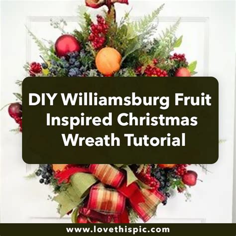 DIY Williamsburg Fruit Inspired Christmas Wreath Tutorial