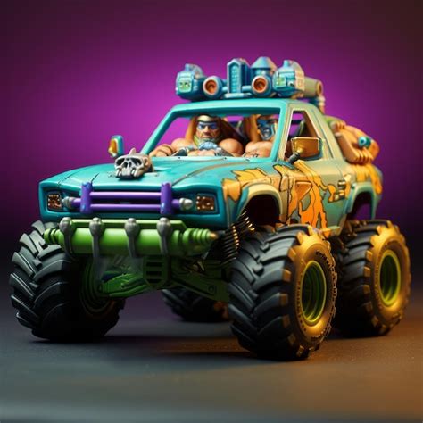 Premium AI Image | Barbarian Remote Control Car Gi Joe Style Toy With Aggressive Design