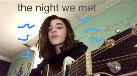 the night we met (cover) - YouTube