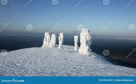 Bird S-eye View of the Snowy Mountains. Clip Stock Footage - Video of ...