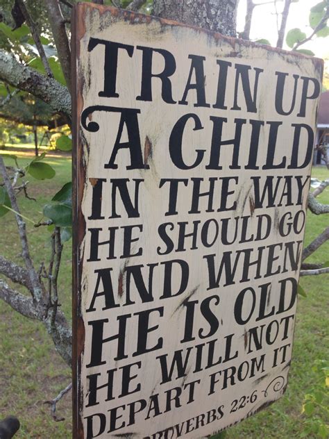 Train up a child Bible verse / scripture distressed wood sign | Etsy