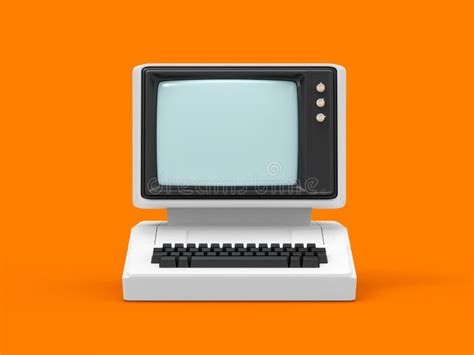 Old personal computer stock illustration. Illustration of design ...