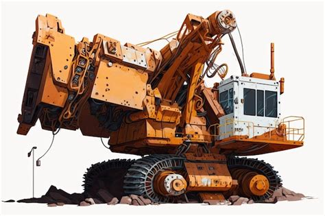 Premium AI Image | The quarrys mining equipment The machinery of quarry mining is operational