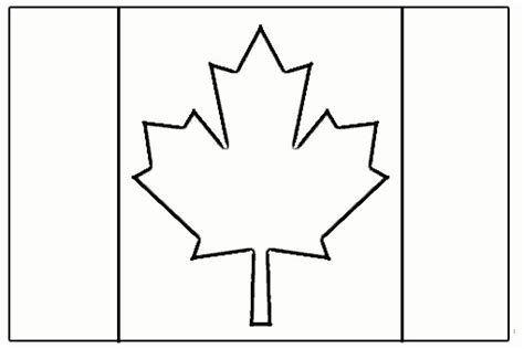 Coloriage Canada simple dessin gratuit à imprimer