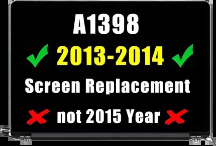 New Screen for A1398 2013/14 LCD Display Assembly Replacement ...