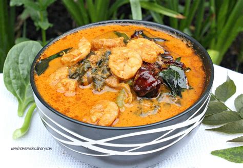 Homemade Culinary: PRAWNS & MALABAR SPINACH CURRY