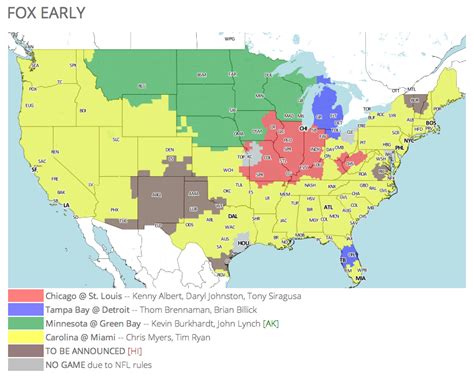 PACKERVILLE, U.S.A.: Week 12 TV Map