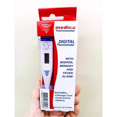 Medica Digital Thermometer with Beeper, Memory and Fever Alarm uses LR41 Battery | Shopee ...