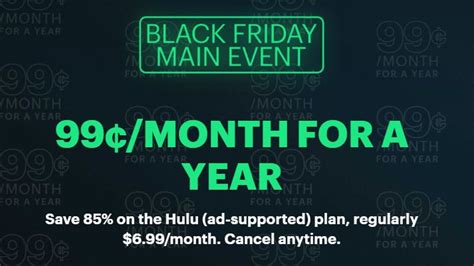 Hulu Black Friday Deal – Just 99 cents a month - Ends on Cyber Monday ...