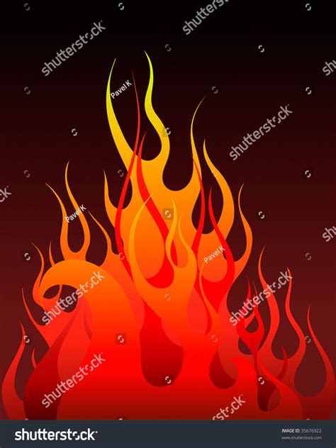 Inferno Fire Vector Background Design Use Stock Vector (Royalty Free ...