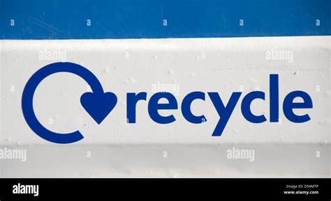 Recycle sign, England, UK Stock Photo - Alamy