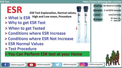 ESR Test Explanation, Normal values, High and Low mean, Procedure - YouTube