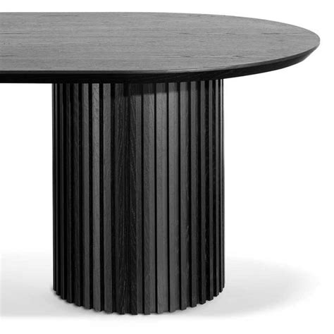Marty 2.8m Wooden Dining Table - Black | Interior Secrets