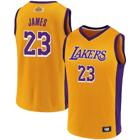 Men's Fanatics Branded LeBron James Gold/Purple Los Angeles Lakers Replica Jersey - Walmart.com ...