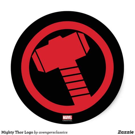 Mighty Thor Logo Classic Round Sticker | Zazzle.com | Thor logo, Super hero logos, Thor