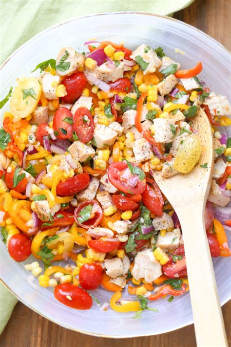 Vegetable Chicken Salad Recipe - Valentina's Corner