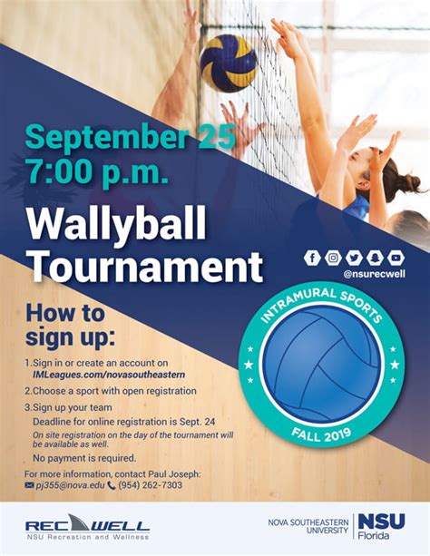 Wallyball Tournament (Deadline to sign up: Sept. 24) – NSU SharkFINS