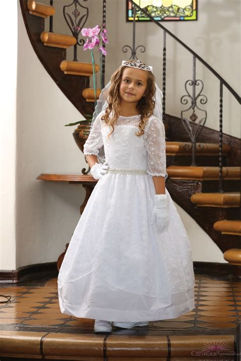 Embroidered Taffeta First Communion Dress | holy communion dresses ...