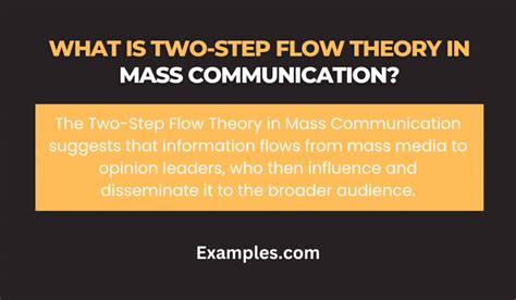 Two-Step Flow Theory in Mass Communication - 29+ Examples, How to use