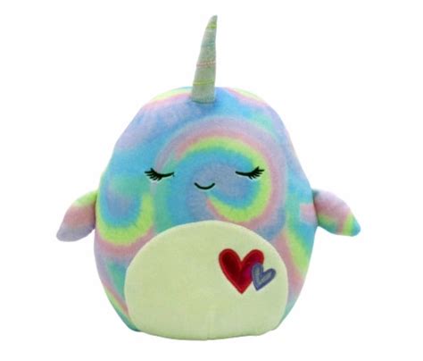 Squishmallows Valentine's Day Narwhal Plush - Tie Dye, 8 in - Kroger