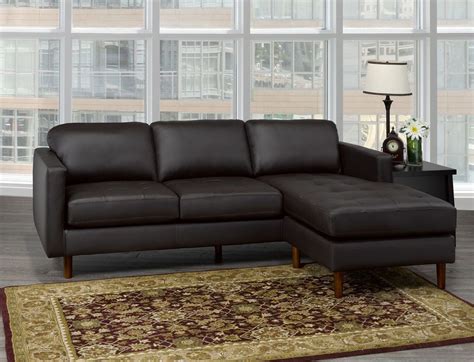 Brown Leather Configurable Sectional & Chaise | Canada Sofas