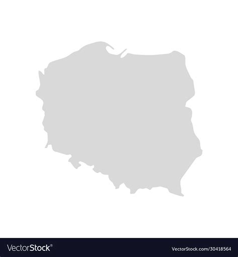 Poland country map shape krakow europe Royalty Free Vector