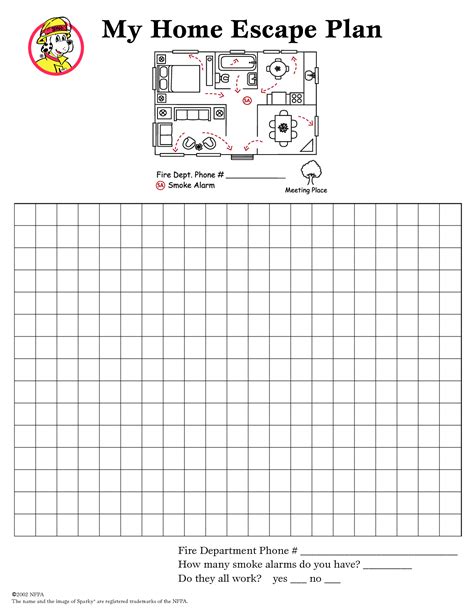 Printable Home Fire Escape Plan Template - Free Printable Templates