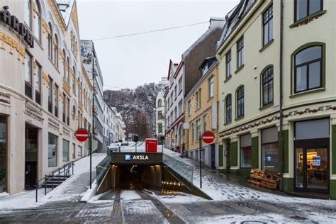 Alesund City Center. Winter Landscape in Norway. Editorial Image ...