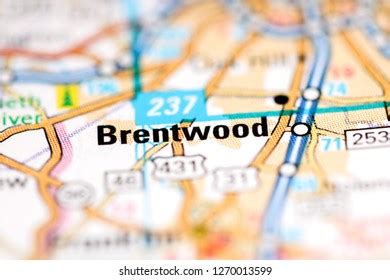 Brentwood Tennessee Usa On Geography Map Stock Photo 1270013599 ...