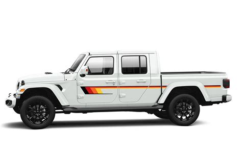 Retro series side graphics decals compatible with Jeep Gladiator JT