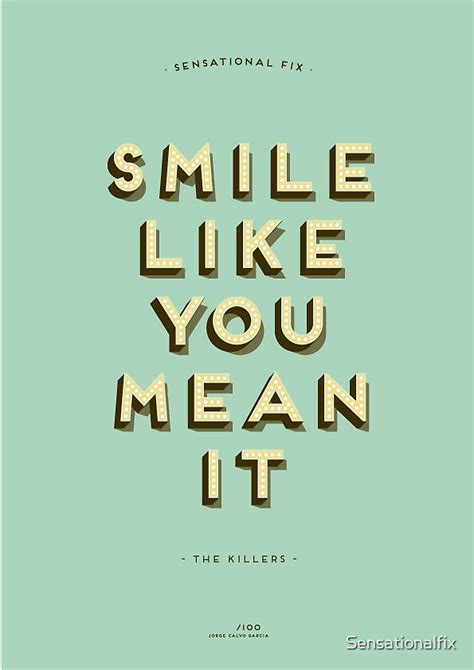 "The Killers - Smile like you mean it // POSTER" by Sensationalfix ...