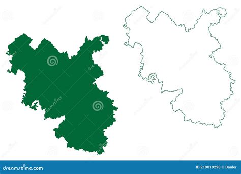 Sagar District Madhya Pradesh State, Sagar Division, Republic of India Map Vector Illustration ...