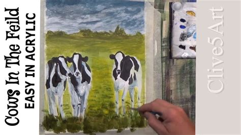 Cow acrylic painting tutorial in acrylic - YouTube