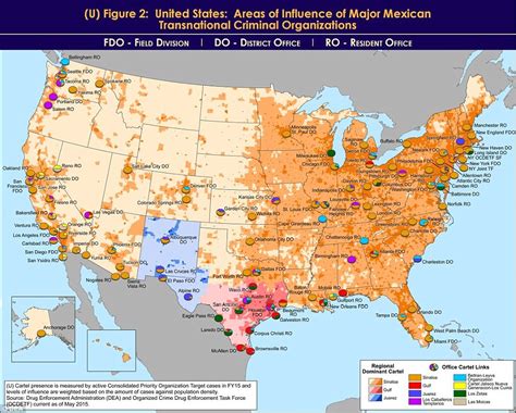 DEA's cartel map of America shows the fugitive drug lord dominates almost all of the US | Daily ...