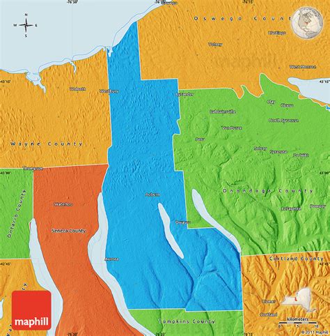 Political Map of Cayuga County