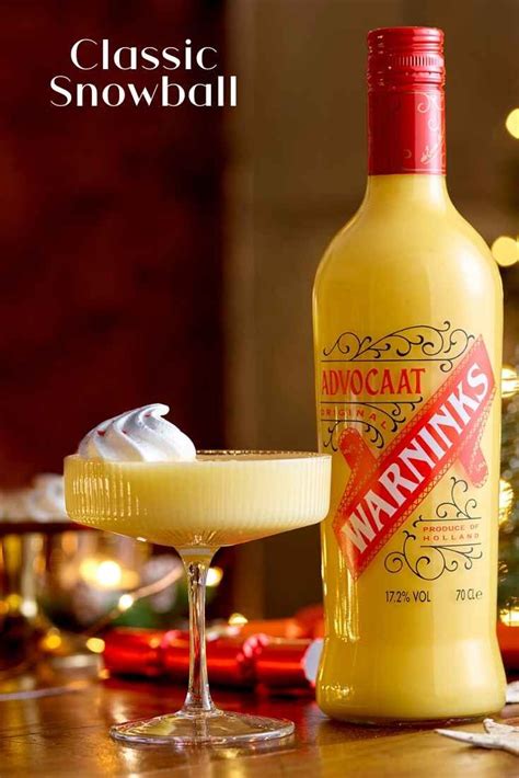 An easy Snowball cocktail recipe using Warnicks Advocaat to rock the Christmas season. #Cocktail ...