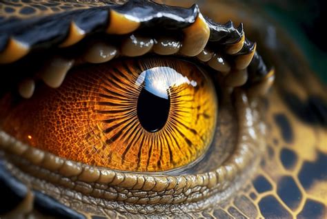 Premium Photo | Reptile eyes close up