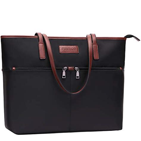 Laptop-Bag-for-Women-15.6 Inch Multi Pockets Lightweight Nylon Computer ...